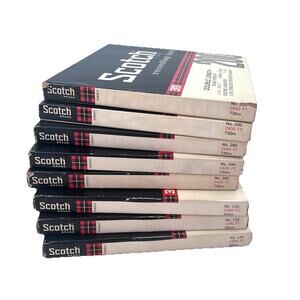 8 Vintage 1/4" x 2400 FT - 7" Reel to Reel Scotch Recording Tape Lot with Music